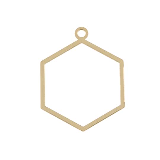 Gold Hexagon Connectors by Bead Landing&#x2122;